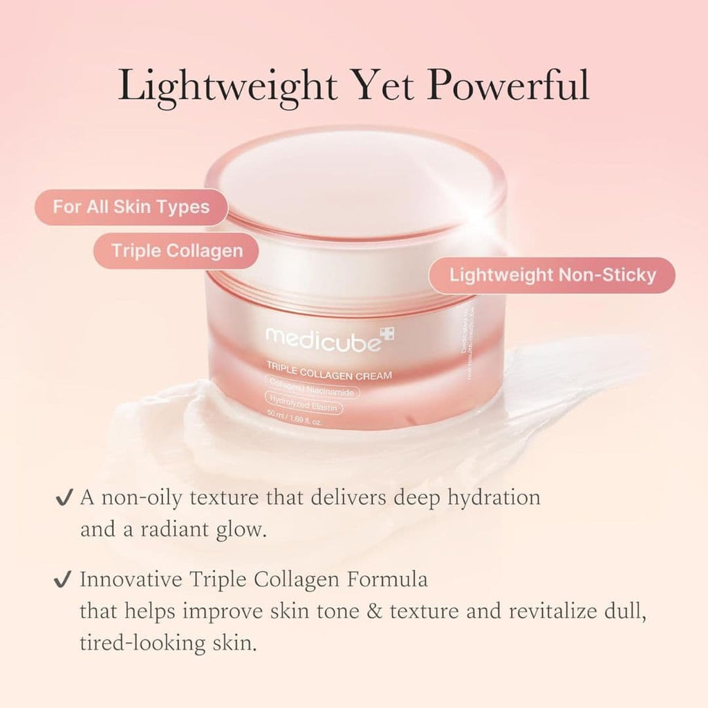 Medicube Triple Collagen Cream – Crème Visage Anti-Âge au Collagène, 50ml