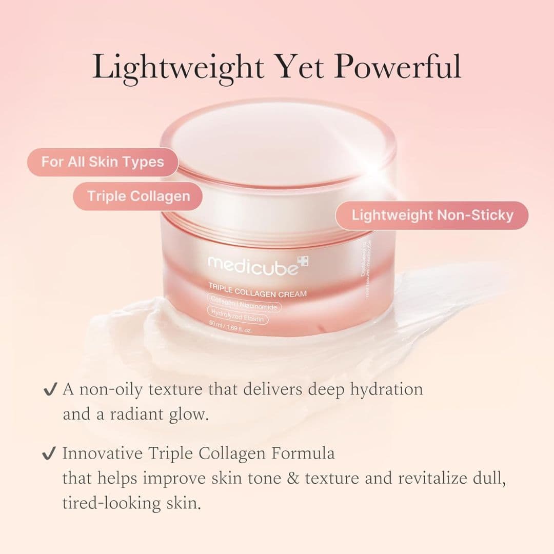 Medicube Triple Collagen Cream – Crème Visage Anti-Âge au Collagène, 50ml