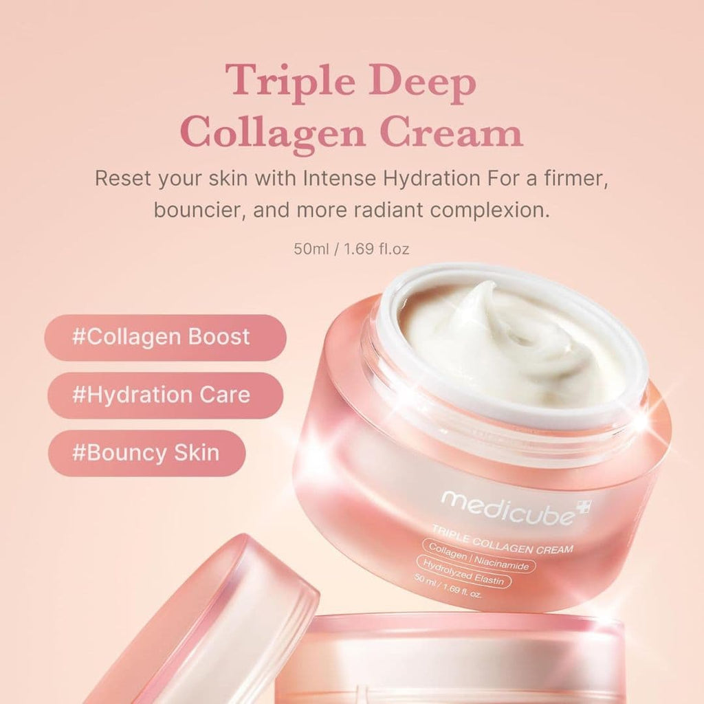 Medicube Triple Collagen Cream – Crème Visage Anti-Âge au Collagène, 50ml