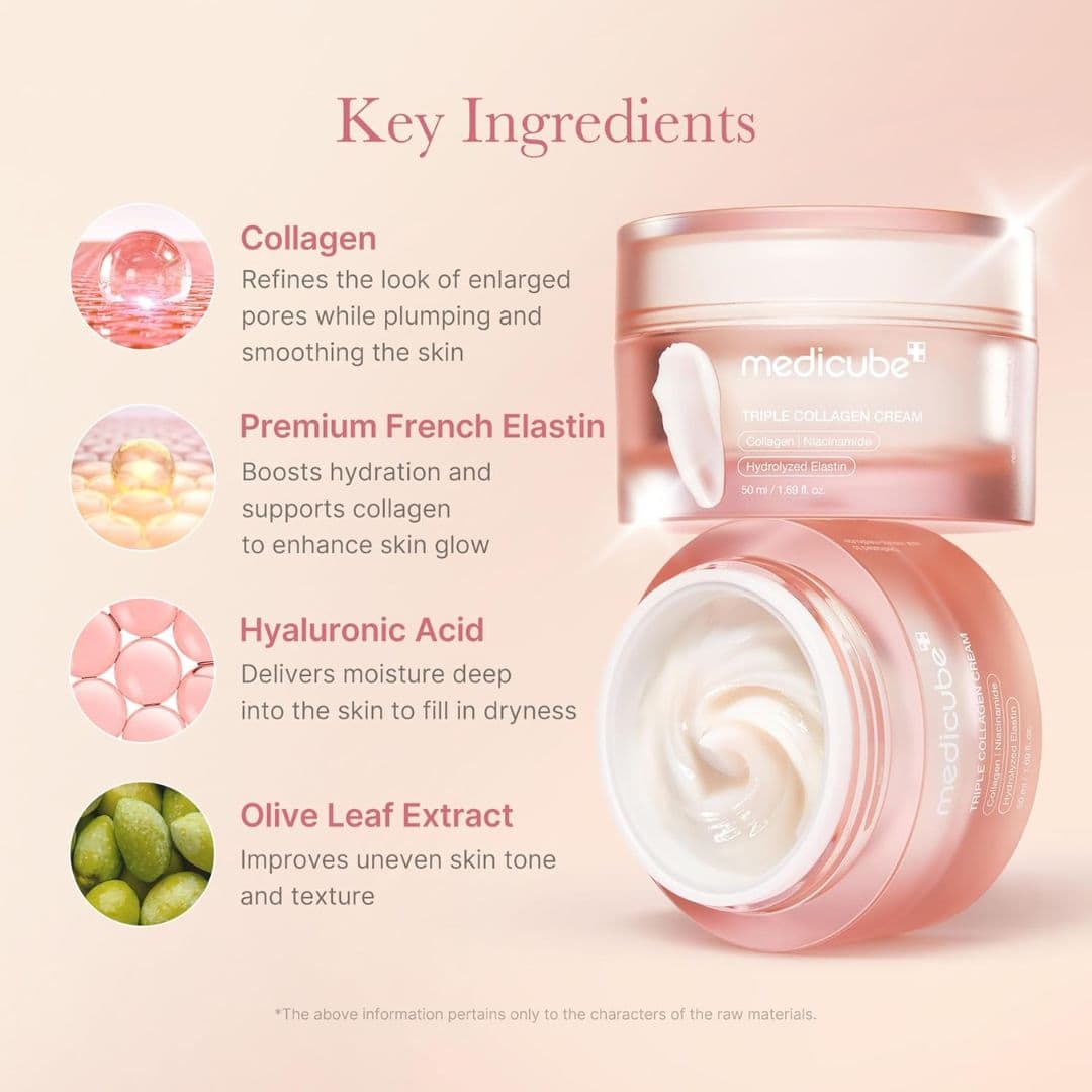 Medicube Triple Collagen Cream – Crème Visage Anti-Âge au Collagène, 50ml